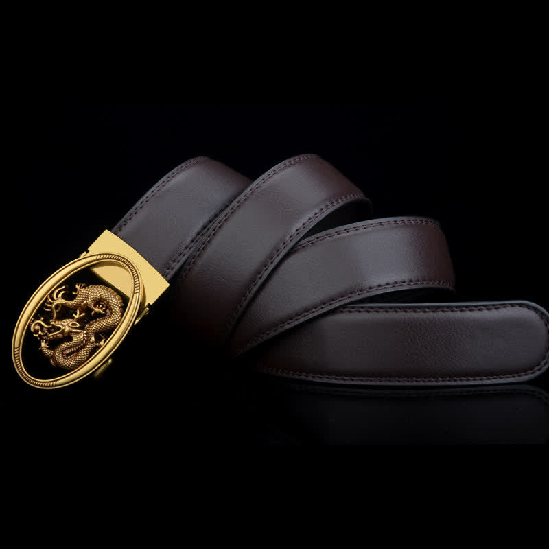 Vintage Ledergürtel mit fliegendem Drachen für Herren