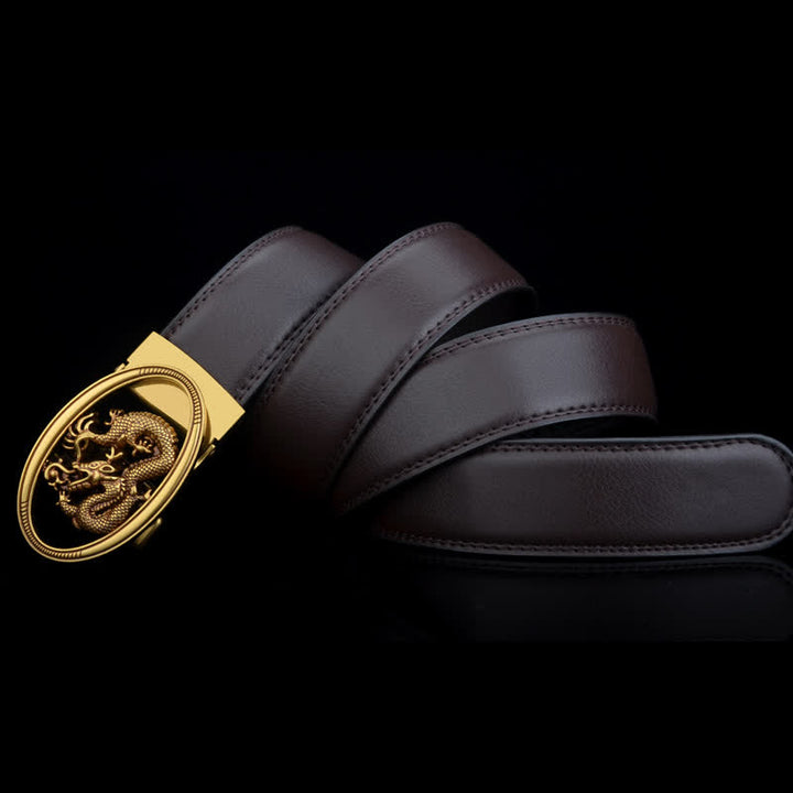 Vintage Ledergürtel mit fliegendem Drachen für Herren