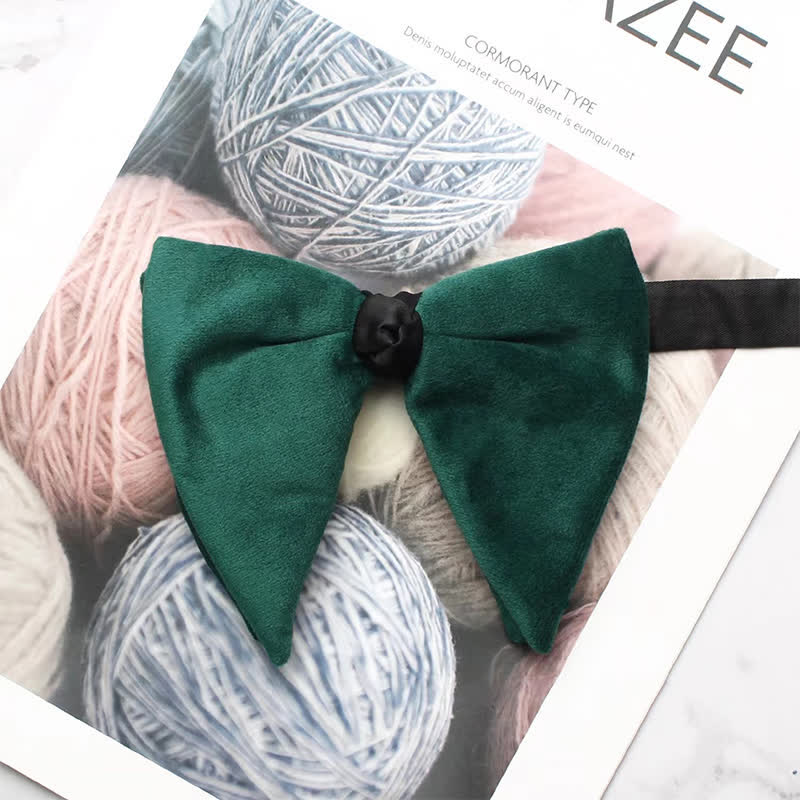 Oversized Fliege Herren aus Samt in Einfarbig