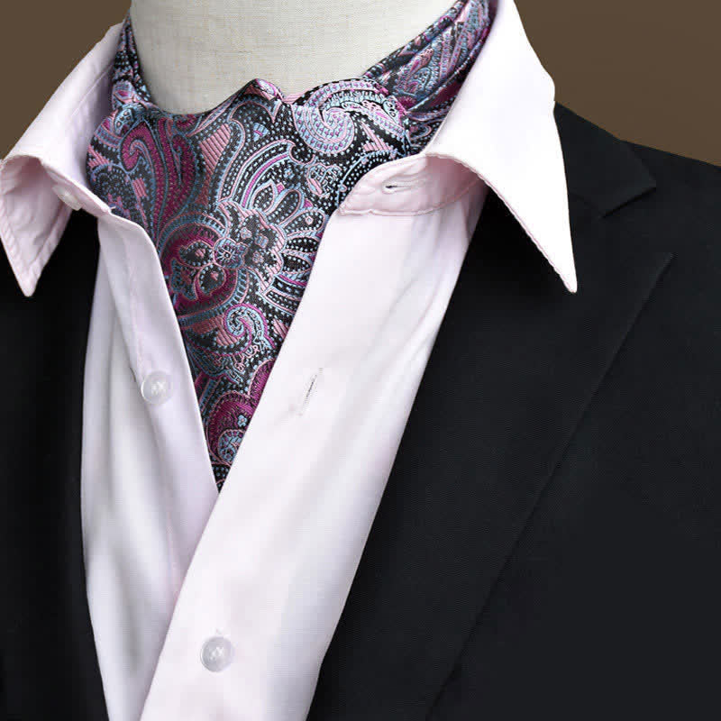 Dunkelmagenta Freizeit Prom Herren Floral Ascot Paisley Krawatte