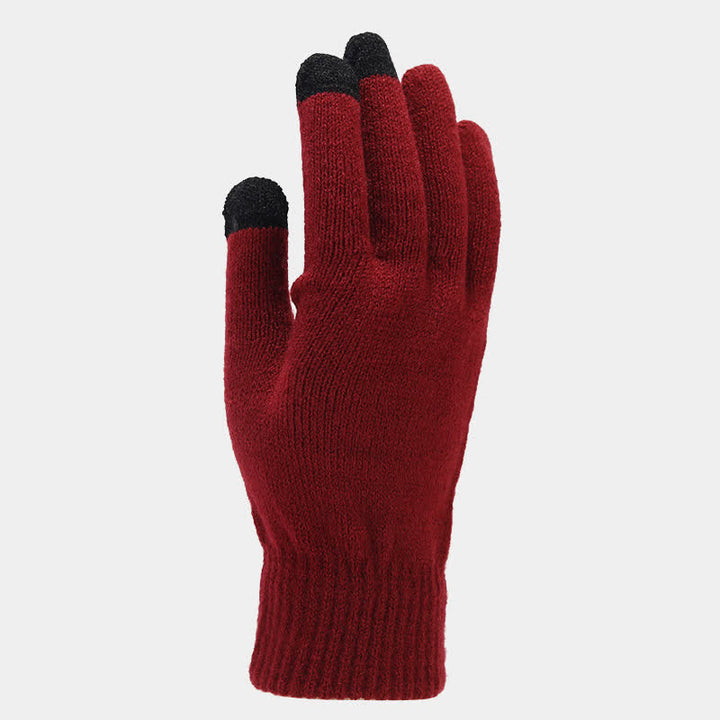 3-tlg. Unisex Solid Color Twill Mütze Schal Handschuhe Set