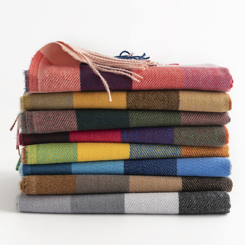 Frauen Fransen-Schal in leuchtenden, lebhaften Farben