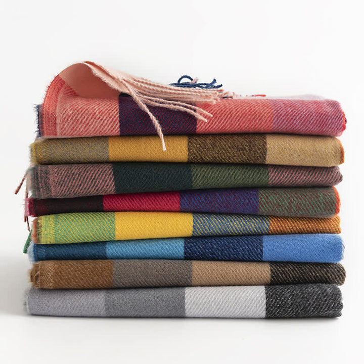 Frauen Fransen-Schal in leuchtenden, lebhaften Farben