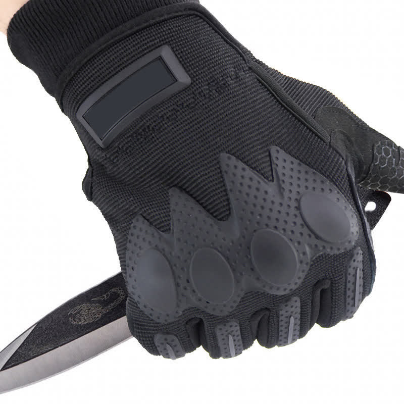 Outdoor-Bergsteigen Vollfinger Schwarze Taktische Handschuhe