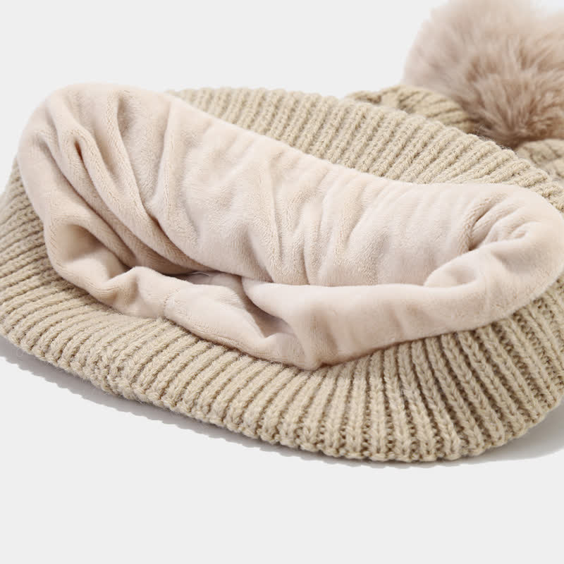 3-tlg. Strickset: Mütze, Schal und Handschuhe mit Kreuzmuster für Damen