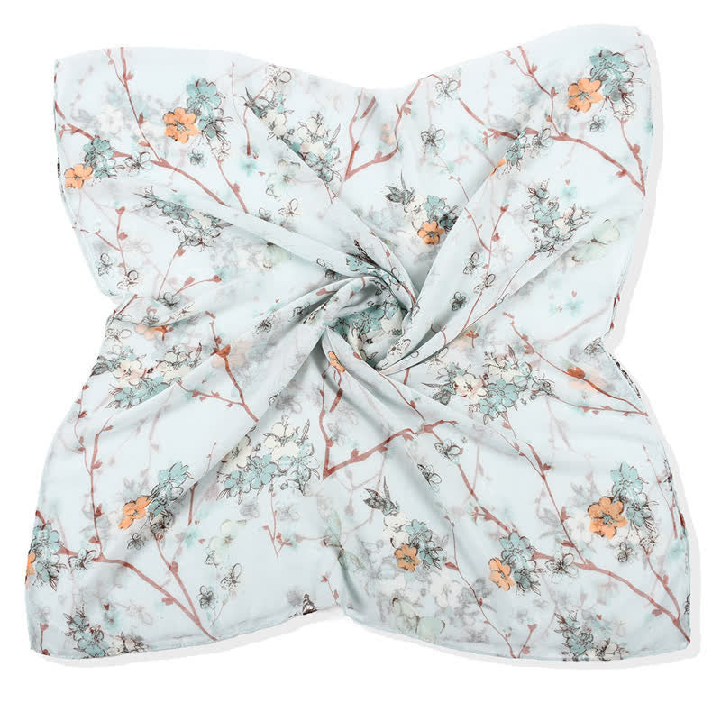 Eleganter lebhafter Damen-Wickelschal mit Blumenmuster