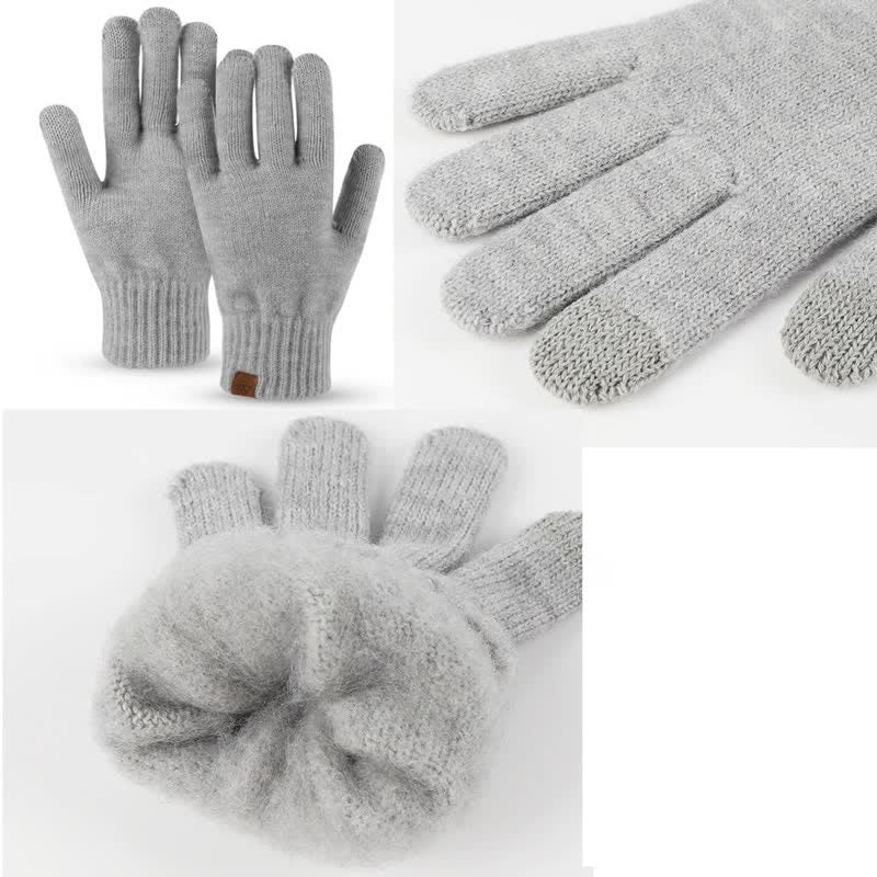 3-teiliges Unisex Warm Hut Schal Handschuh-Set