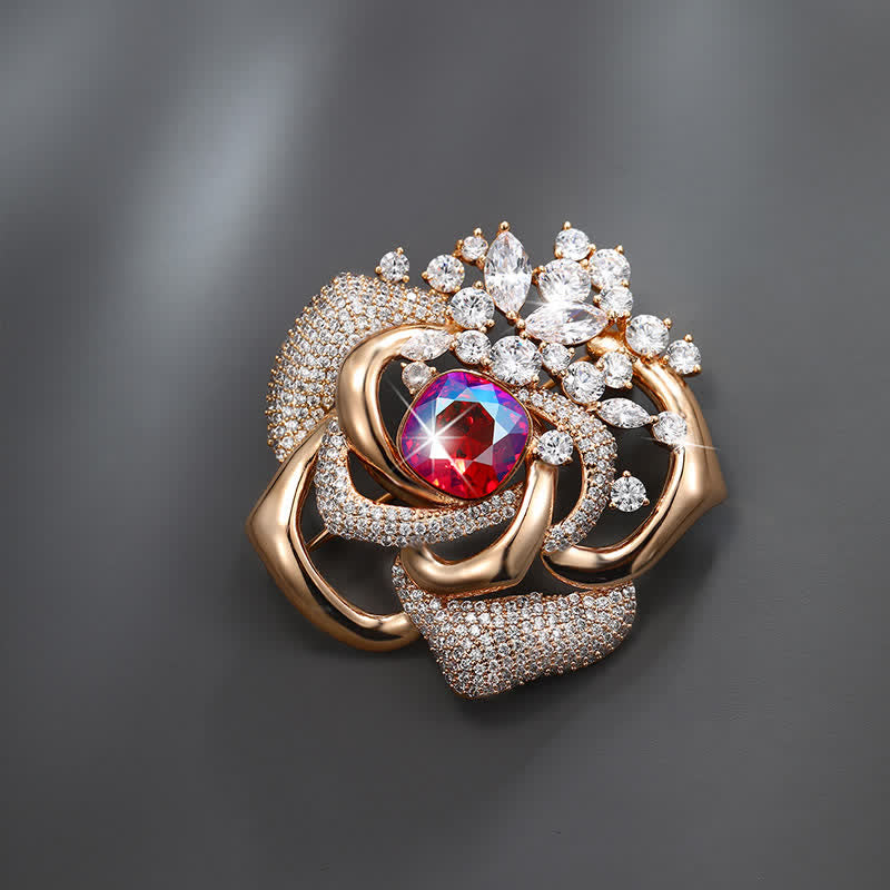 Frauen's Glänzende Blühende Rosenbrosche