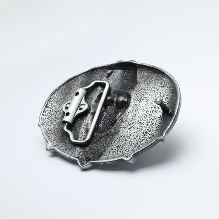 Ledergürtel für Herren mit Piraten-Totenkopf und Kreuzpistolen