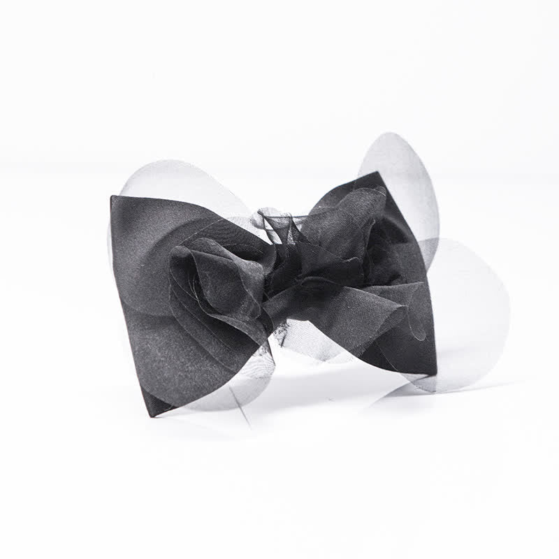 Klassische edle schwarze Organza-Fliege für Herren