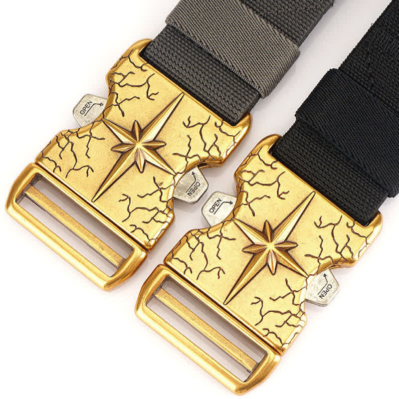 Herren Taktischer Schnellverschluss Elastischer Canvas Gürtel