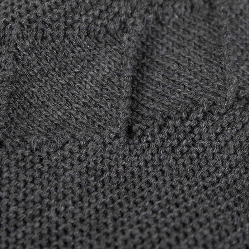 Lässige Wintermütze in Unifarbenem Strick