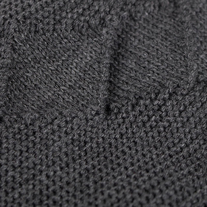 Lässige Wintermütze in Unifarbenem Strick