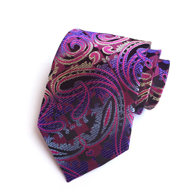Magenta Herren Erkennbarer Paisley Krawatte