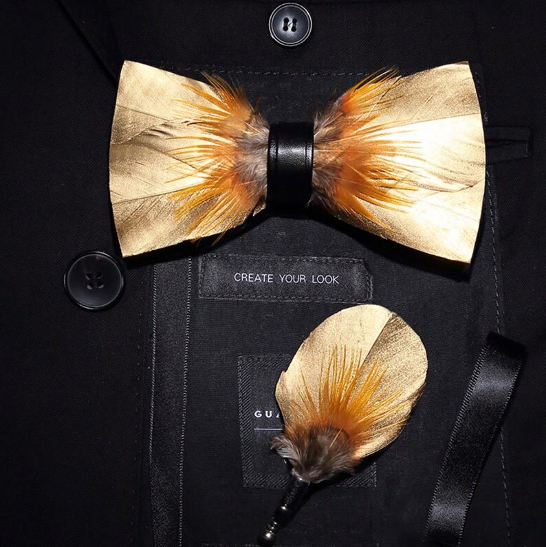 Gold & Tobacco Federfliege mit Reversnadel