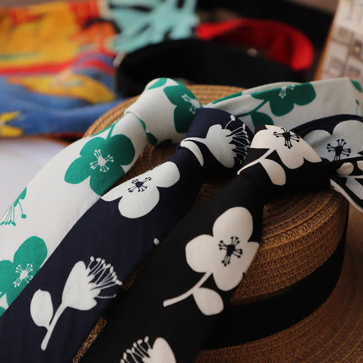 Elegante, Florale, Schmale Krawatte für Herren