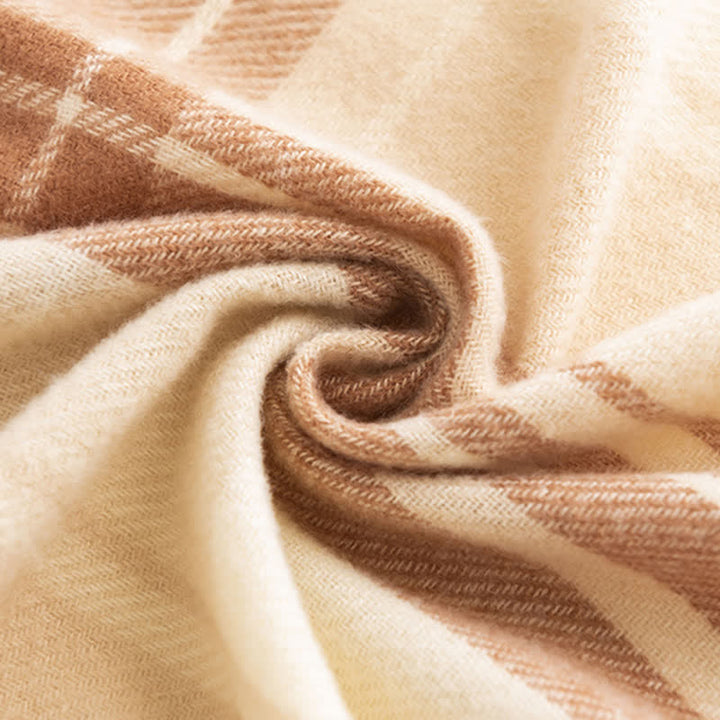 Klassischer warmer Winter-Karrierter Schal für Frauen