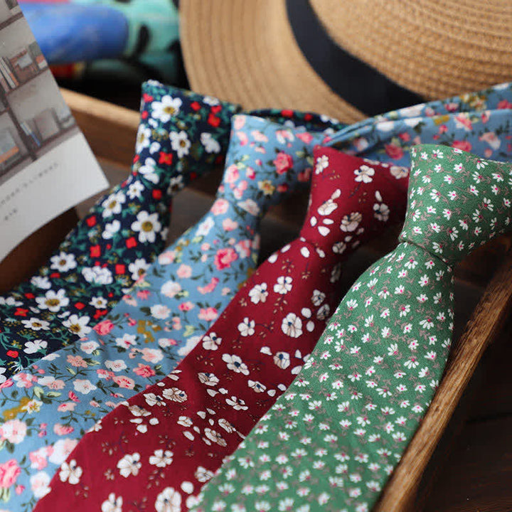 Romantische Blumen Slim Krawatte für Herren