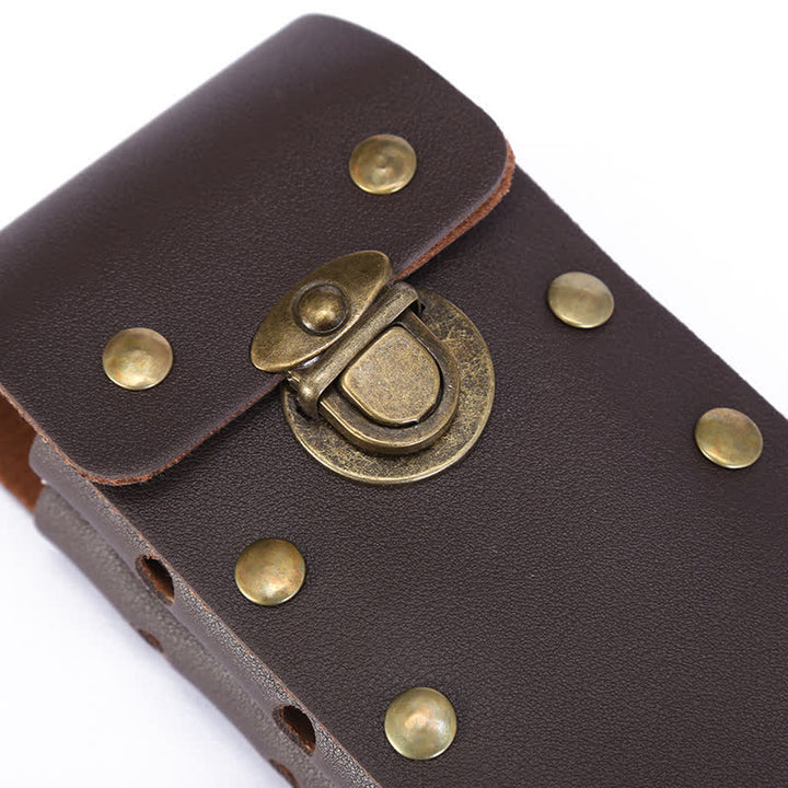 Vertikales Doppelschicht-Handytasche Gürteltasche