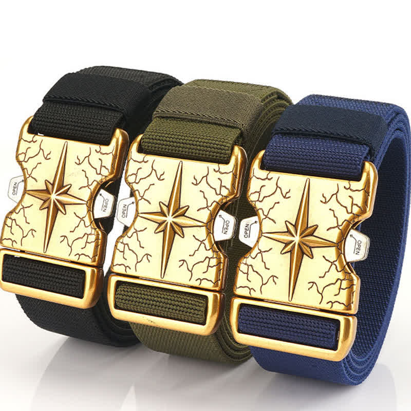 Herren Taktischer Schnellverschluss Elastischer Canvas Gürtel