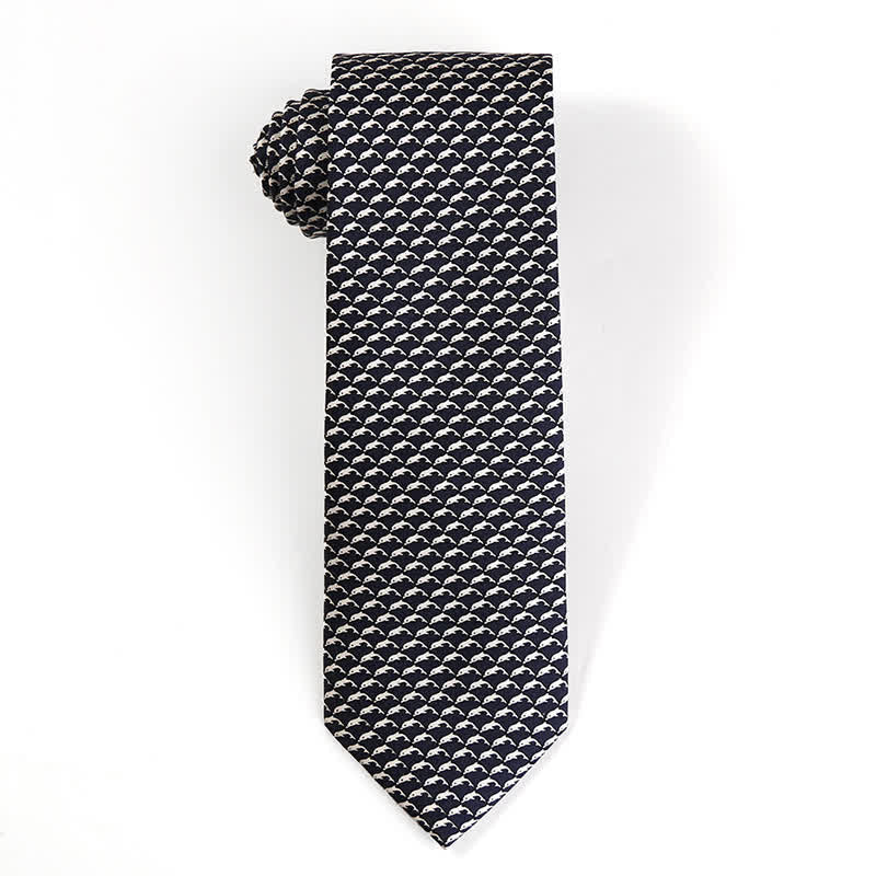 Herren Krawatte aus reiner Seide mit tanzenden Tiermotiven