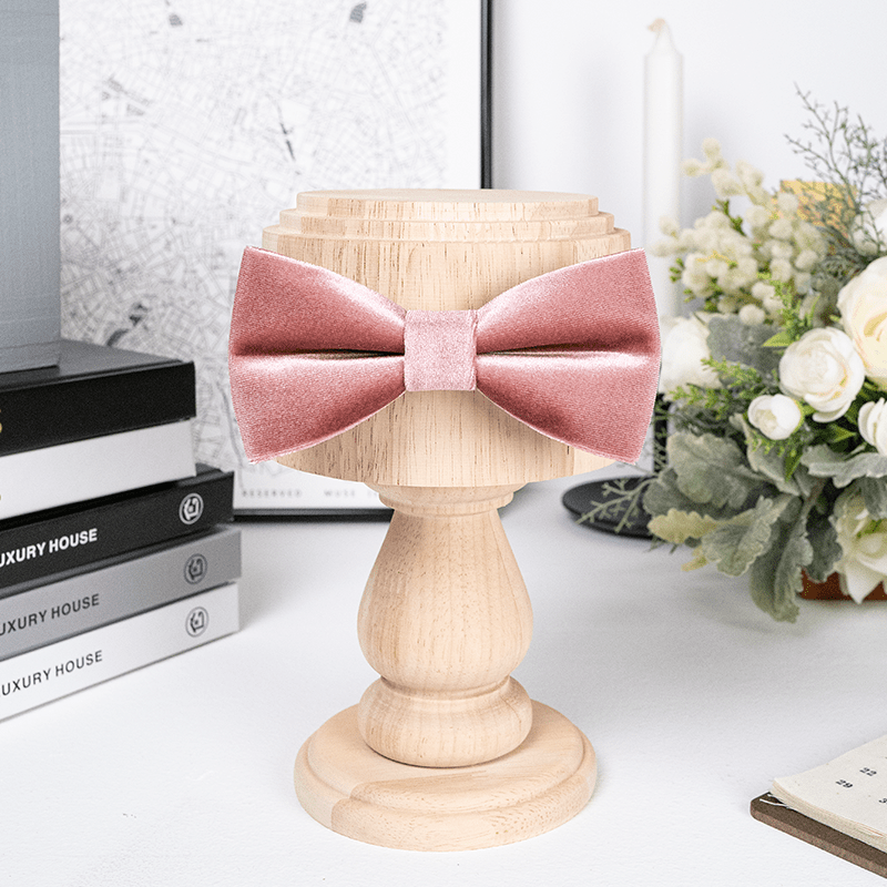 Einfarbige Samtfliege für Männer in Staubigem Rosa