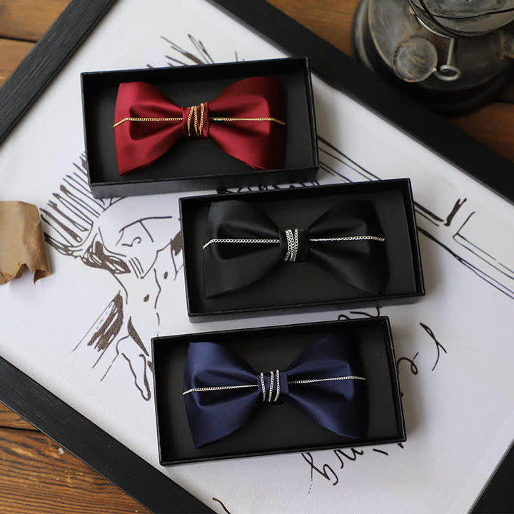 Herren Fliege mit Bling Kette