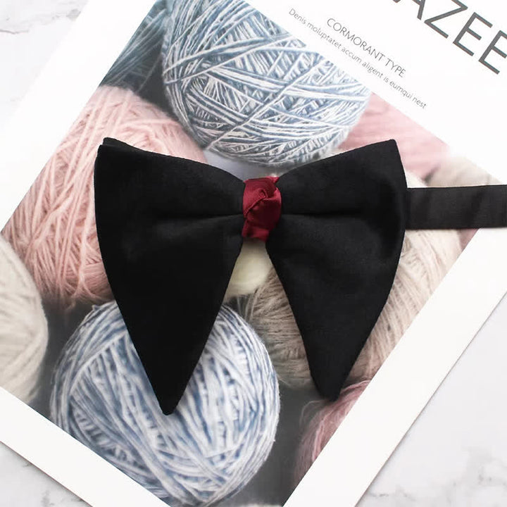 Oversized Fliege Herren aus Samt in Einfarbig