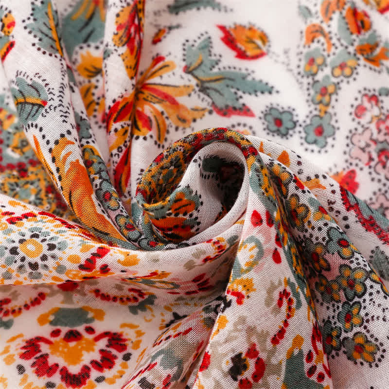 Frauen's Orangenfarbenes Boho-Ethno-Strandtuch