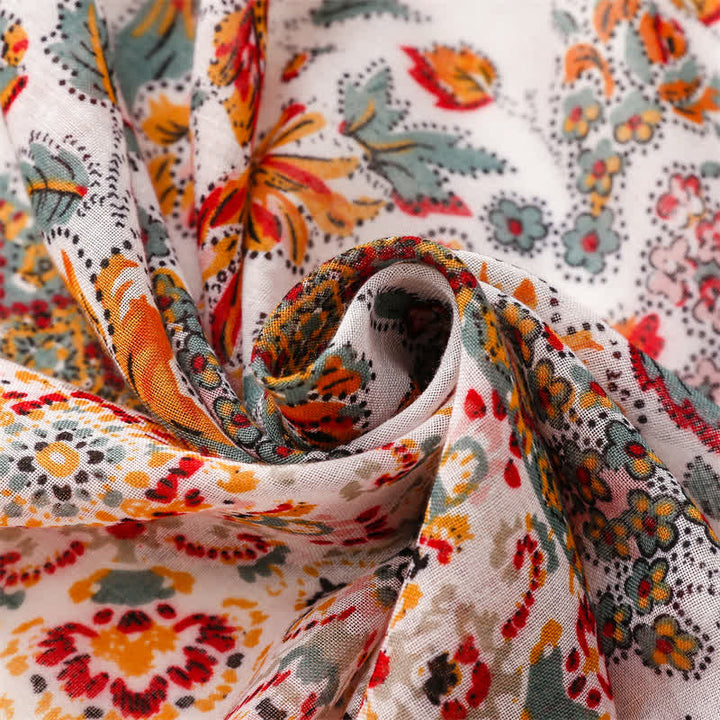 Frauen's Orangenfarbenes Boho-Ethno-Strandtuch