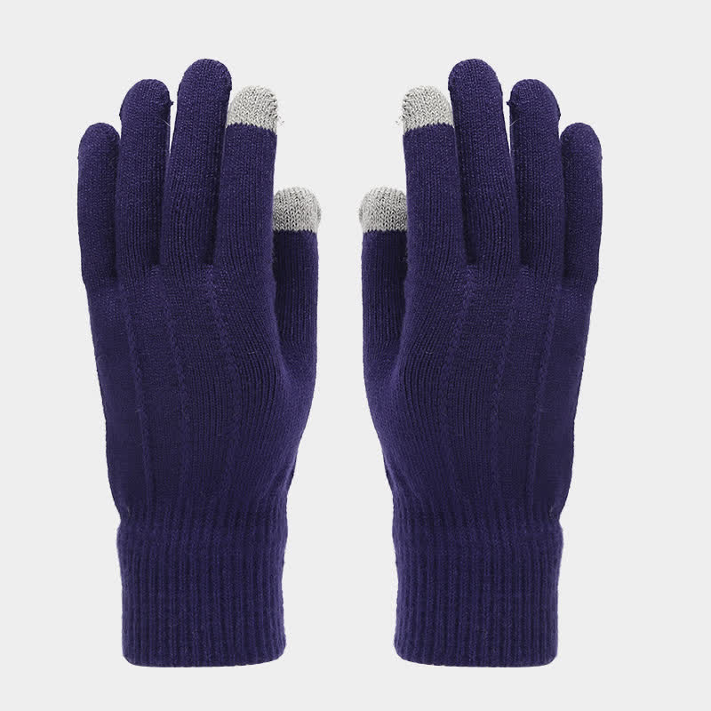 3er-Set Unisex Klassischer Vielseitiger Hut Schal Handschuh Set