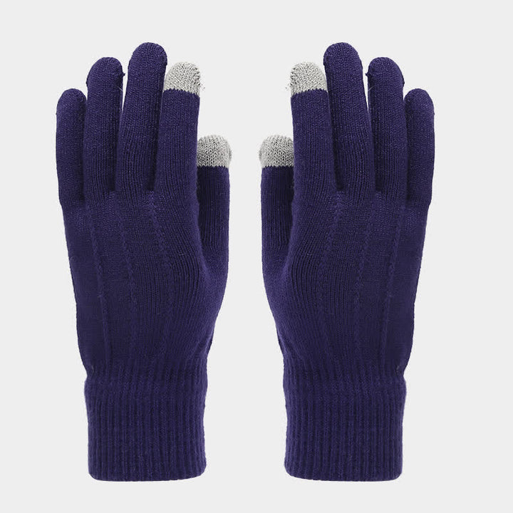 3er-Set Unisex Klassischer Vielseitiger Hut Schal Handschuh Set