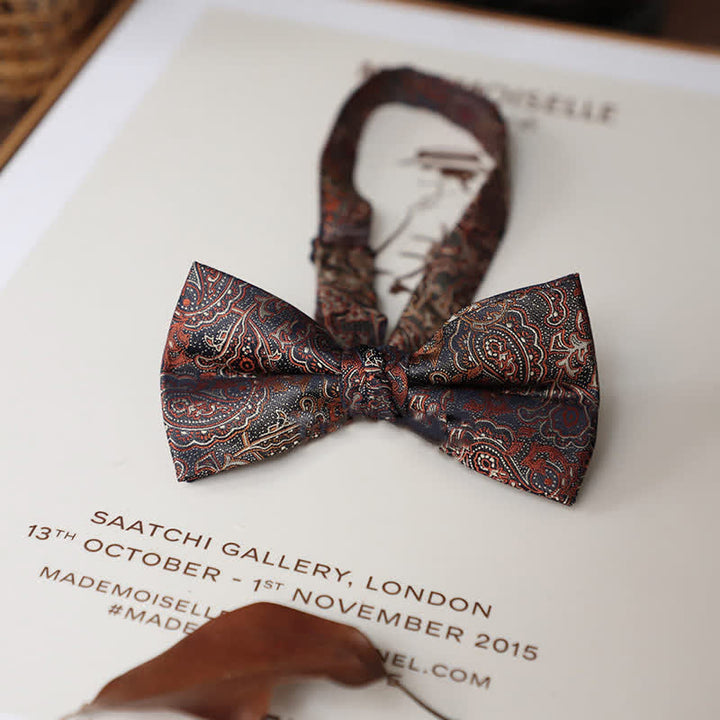 Herren Zarte Vintage Einfarbige Fliege