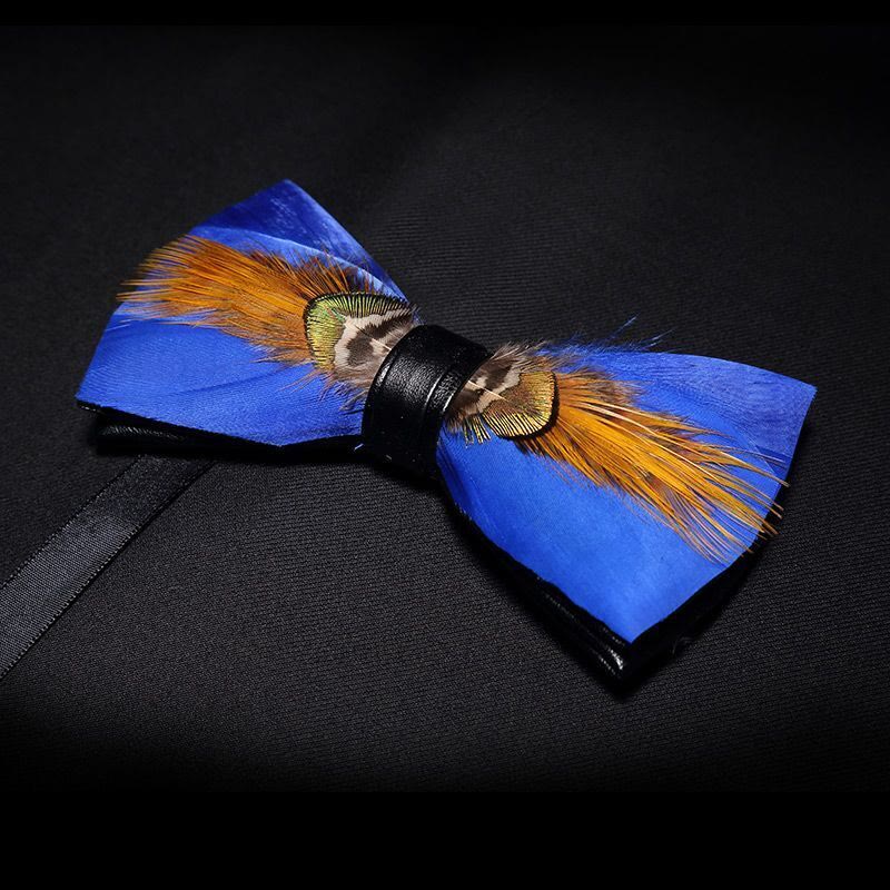 Gold & Blau Sunny Federfliege mit Reversnadel