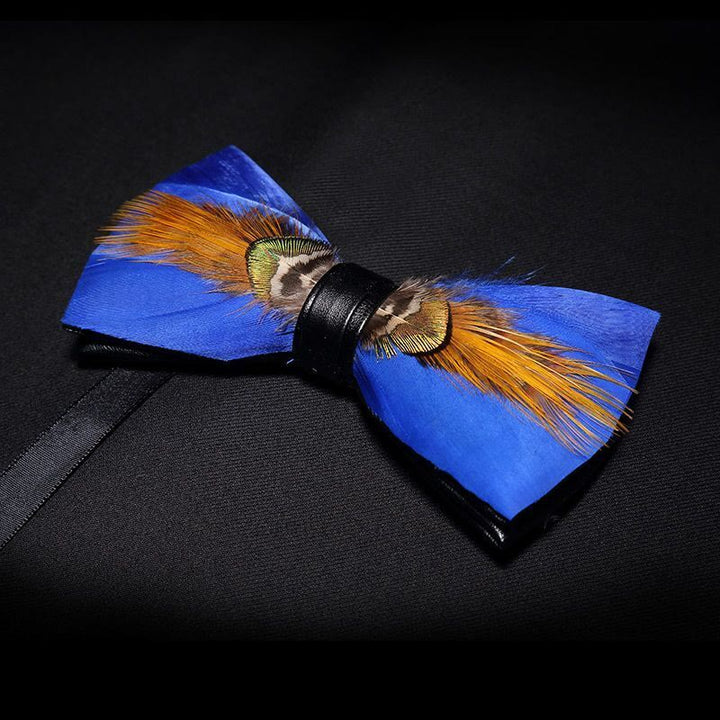 Gold & Blau Sunny Federfliege mit Reversnadel