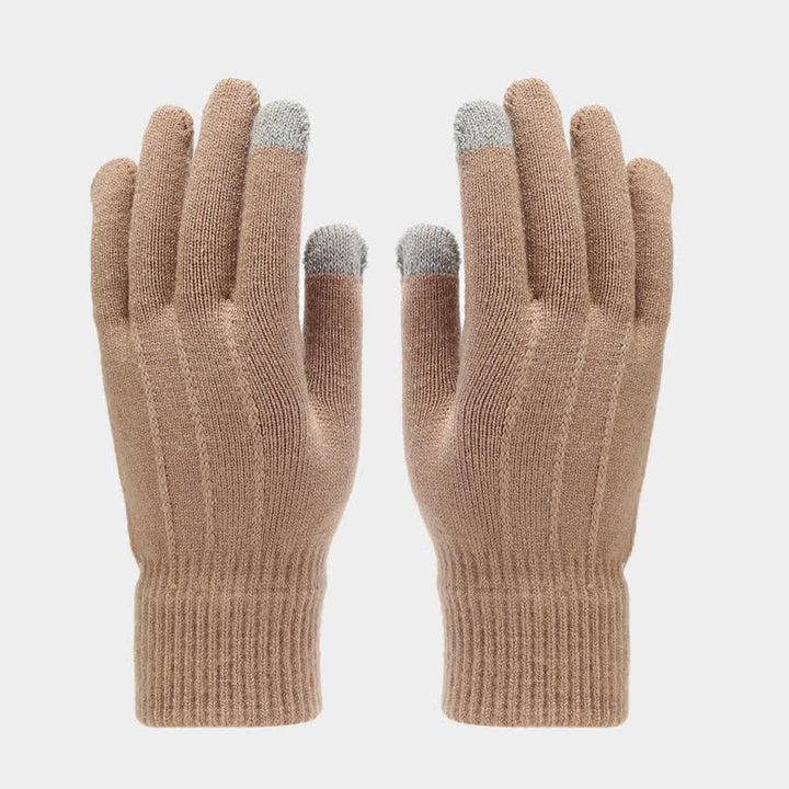 3er-Set Unisex Klassischer Vielseitiger Hut Schal Handschuh Set