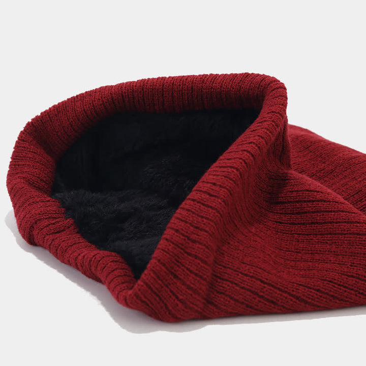 3-tlg. Unisex Solid Color Twill Mütze Schal Handschuhe Set