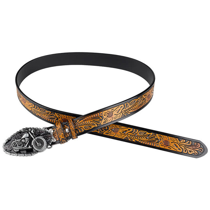 Herren Punk Rock Motorrad Biker Ledergürtel