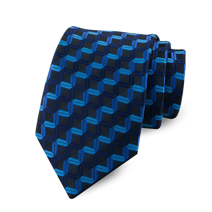 DarkBlue Herren Innovativ Geometrische Krawatte