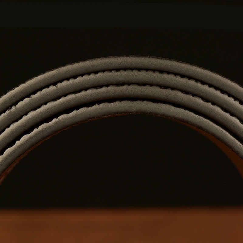 Herren Gürtel mit Tiger-Schließe und Blumenmuster