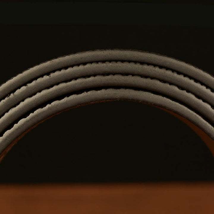 Herren Gürtel mit Tiger-Schließe und Blumenmuster