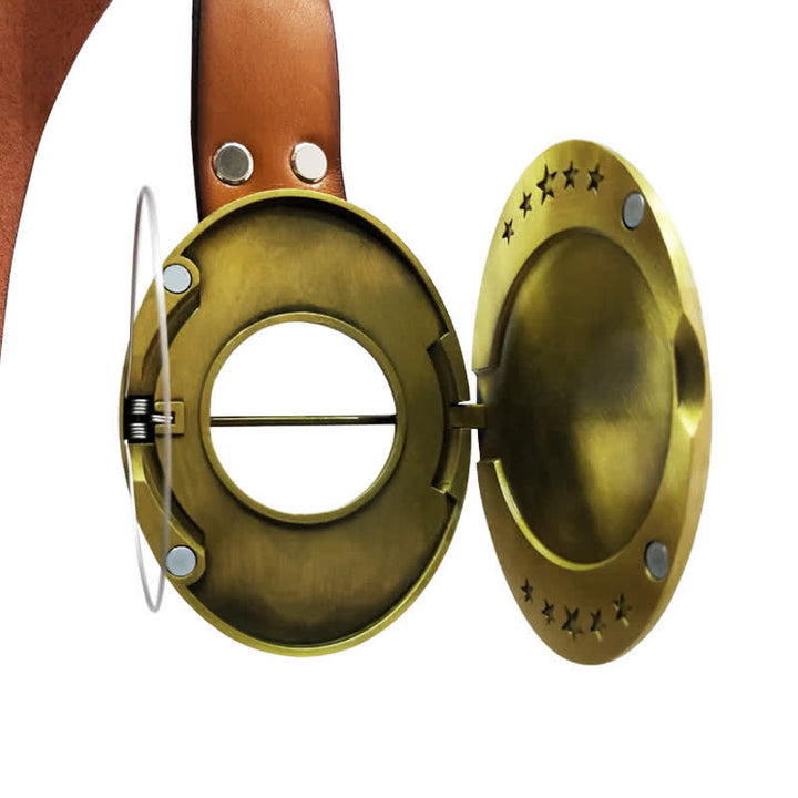 Herren DIY Totenkopf-Engel Kreative Bierhalter-Schnalle Ledergürtel