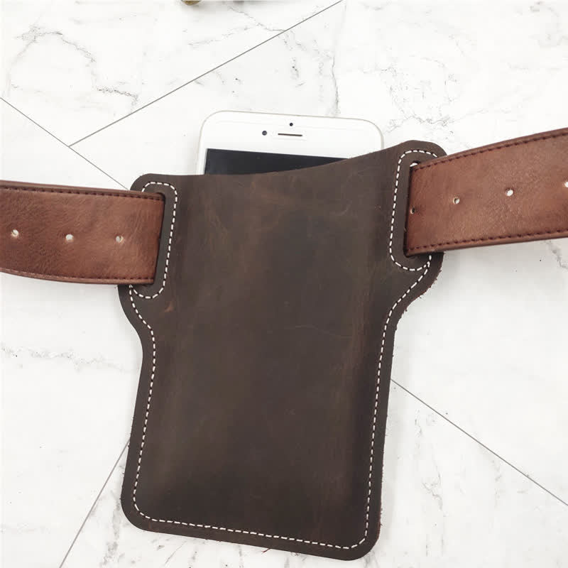 Handyholster Leder-Schlaufentasche Gürteltasche