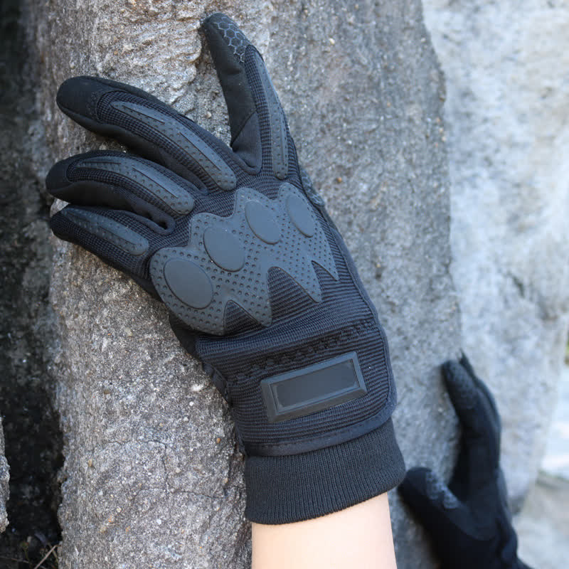 Outdoor-Bergsteigen Vollfinger Schwarze Taktische Handschuhe