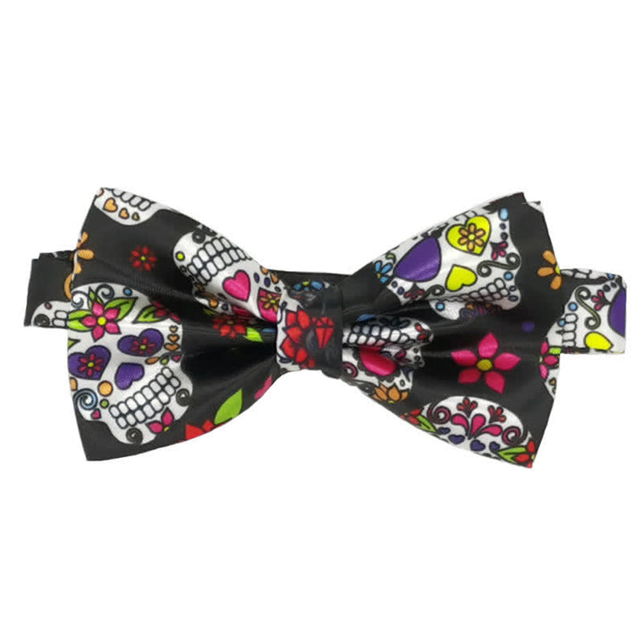 Halloween Herren-Fliege mit blutbespritztem Totenkopf