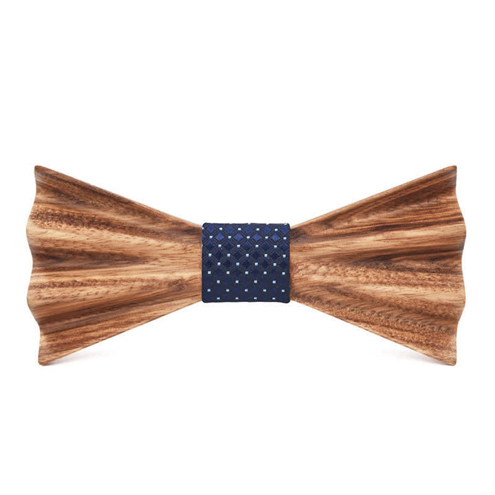 Herren Braun Stereo 3D Gefaltete Holzfliege