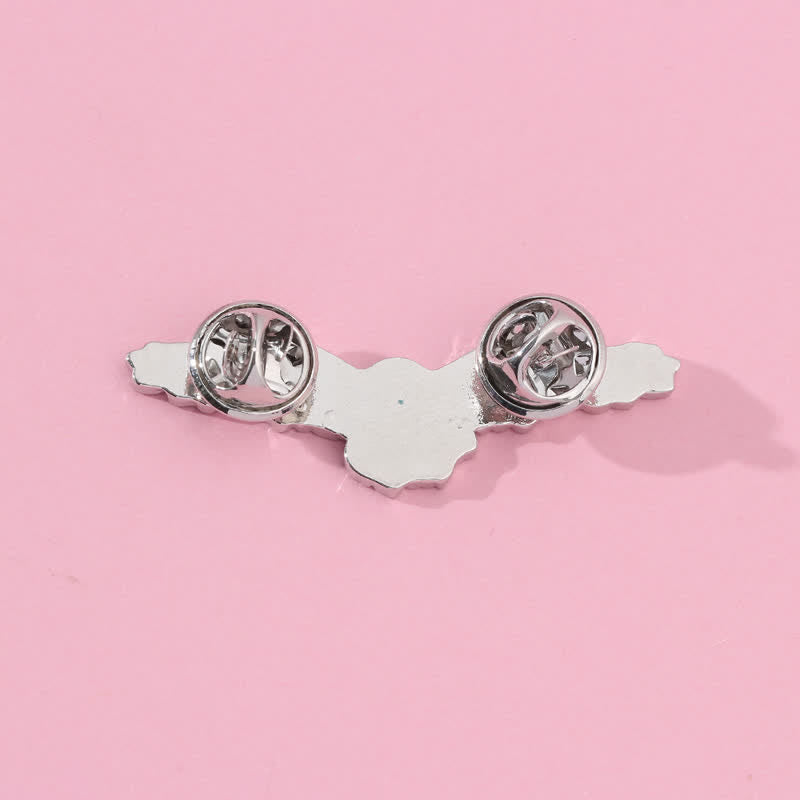 Herrenemaillierte Amerikanische Flagge Geier Brosche