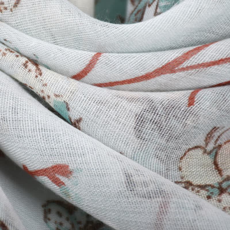 Eleganter lebhafter Damen-Wickelschal mit Blumenmuster