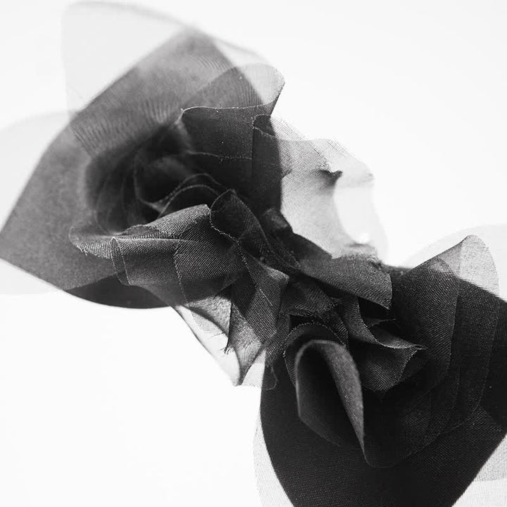 Klassische edle schwarze Organza-Fliege für Herren
