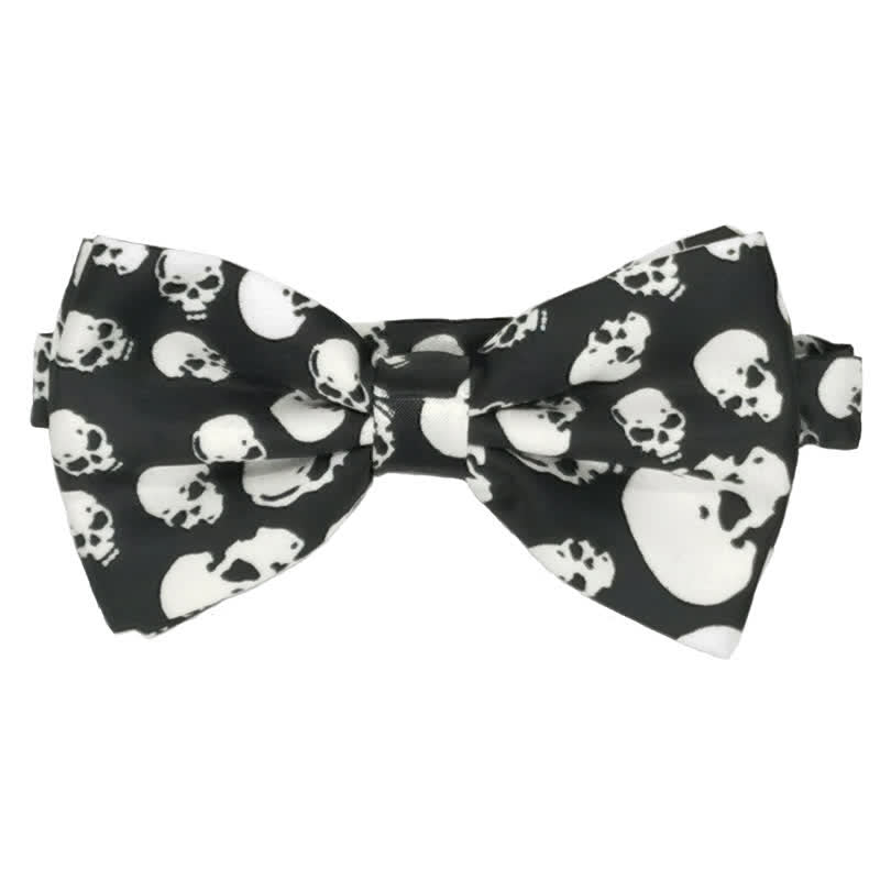 Halloween Herren-Fliege mit blutbespritztem Totenkopf